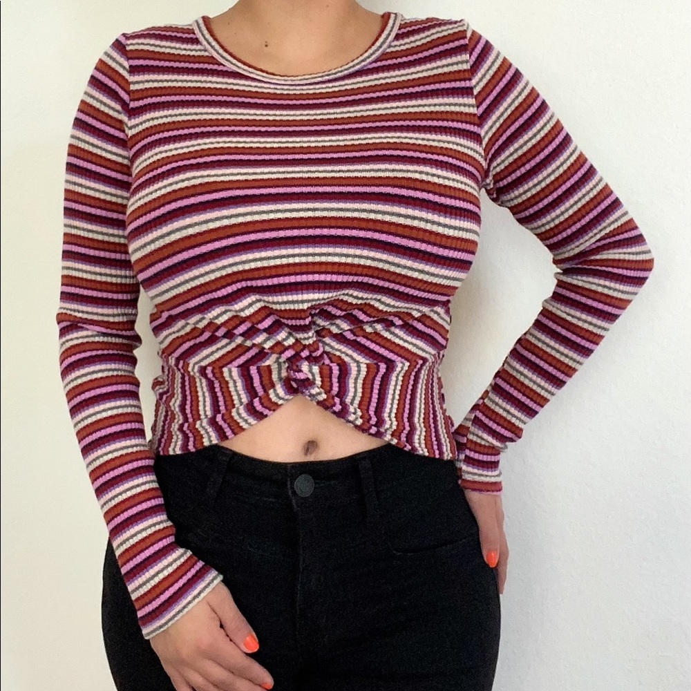 Purple Multi Stripes Top